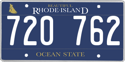 RI license plate 720762
