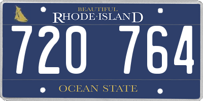 RI license plate 720764