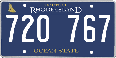 RI license plate 720767