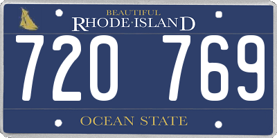 RI license plate 720769