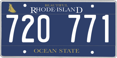 RI license plate 720771