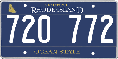 RI license plate 720772