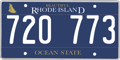 RI license plate 720773