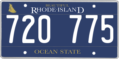 RI license plate 720775