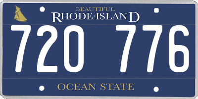RI license plate 720776