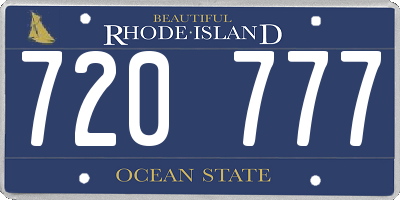 RI license plate 720777