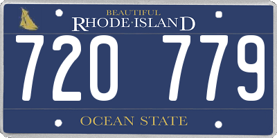 RI license plate 720779