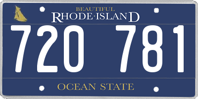 RI license plate 720781