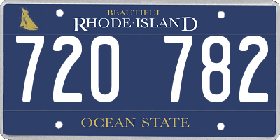 RI license plate 720782