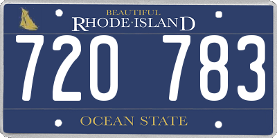 RI license plate 720783