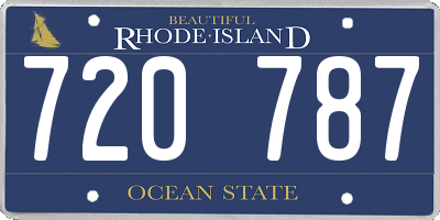 RI license plate 720787