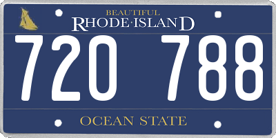 RI license plate 720788