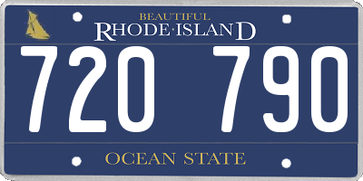 RI license plate 720790
