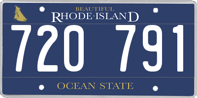 RI license plate 720791