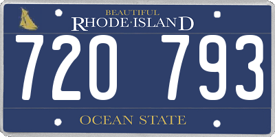 RI license plate 720793