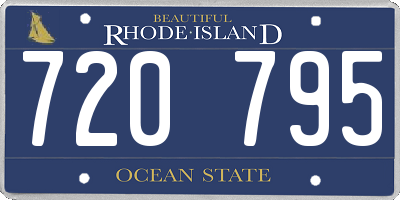 RI license plate 720795