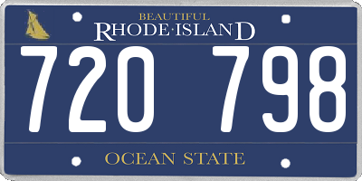 RI license plate 720798
