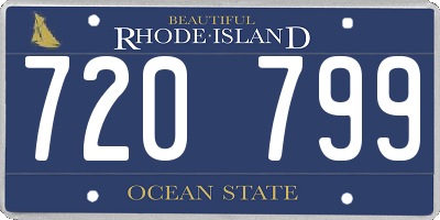 RI license plate 720799