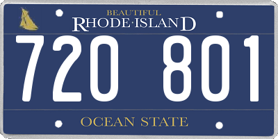 RI license plate 720801