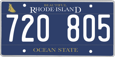 RI license plate 720805