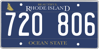 RI license plate 720806