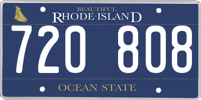 RI license plate 720808