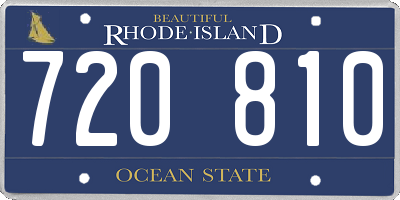 RI license plate 720810
