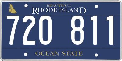 RI license plate 720811