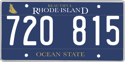 RI license plate 720815