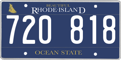 RI license plate 720818