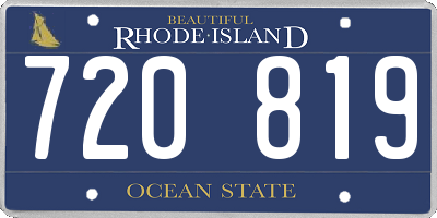 RI license plate 720819