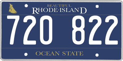 RI license plate 720822
