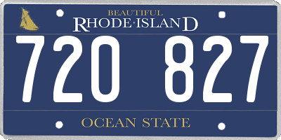 RI license plate 720827