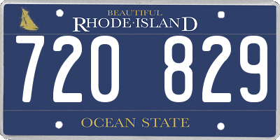 RI license plate 720829