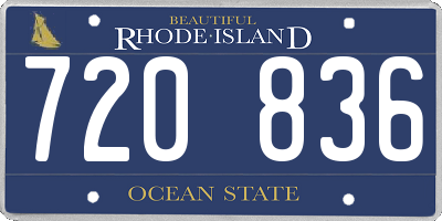 RI license plate 720836