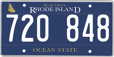 RI license plate 720848