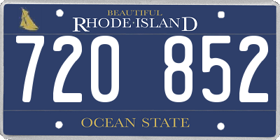 RI license plate 720852