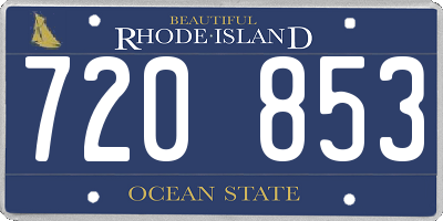 RI license plate 720853