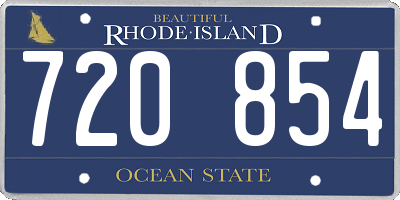 RI license plate 720854