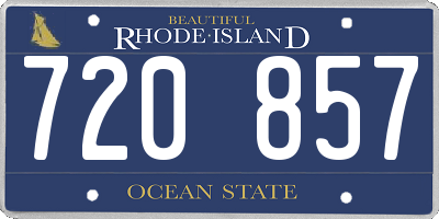 RI license plate 720857