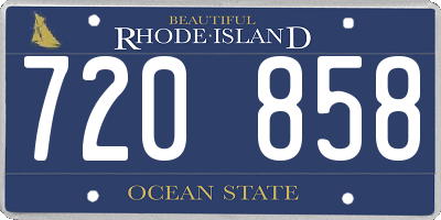 RI license plate 720858