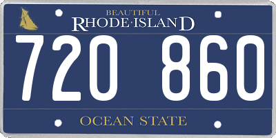 RI license plate 720860