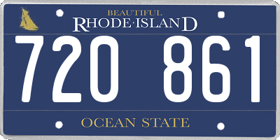 RI license plate 720861