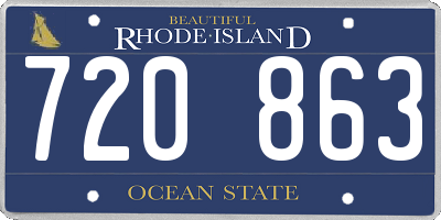 RI license plate 720863