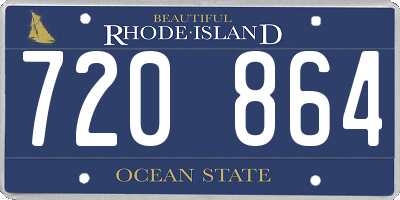 RI license plate 720864