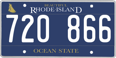 RI license plate 720866