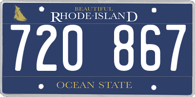 RI license plate 720867