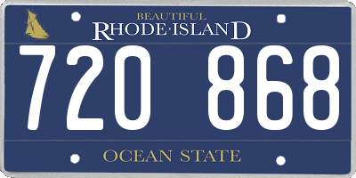 RI license plate 720868