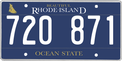RI license plate 720871