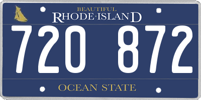 RI license plate 720872